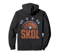 Vikings Warrior Nordic Sköl Norse Skol Felpa con Cappuccio
