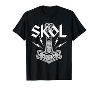 Vikings Warrior Nordic Sköl Norse Skol Maglietta