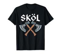 Vikings Warrior Nordic Sköl Norse Skol Maglietta