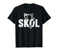 Vikings Warrior Nordic Sköl Norse Skol Maglietta