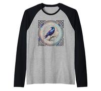 Vikings Warriors Mito Nordico Valhalla Vegvisir Raven Maglia con Maniche Raglan