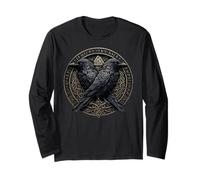 Vikings Warriors Mito Nordico Valhalla Vegvisir Ravens Maglia a Manica
