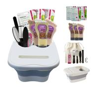 VIKINGTREAT Kit per la cura dei piedi - Premium Foot Spa & Tool Kit con maschera peeling per piedi, maschera per piedi e set pedicure per piedi per una pelle liscia e sana (caffè, taglia unica)
