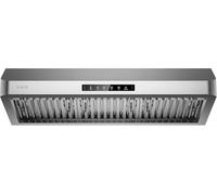 VIKIO HOME Cappa da cucina con 980 CFM, rilevamento gesti a 3 velocità e pannello di controllo touch, sfiato in acciaio inox, 2 filtri deflettori con manubrio