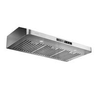 VIKIO HOME Cappa da cucina con ventilazione rapida 980 CFM, con sensore gestuale a 3 velocità e controllo touch, cappa in acciaio inox con luce LED e 2 filtri deflettori
