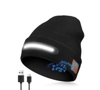 ViKKent Berretto Bluetooth con luce LED da 500 lm 2025, 700 mAh, ricaricabile, vivavoce, con Bluetooth V5.3, senza fili, berretto invernale Beanie uomo donna