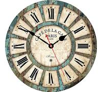 VIKMARI numeri silenzioso non ticchettio rustico orologio da parete in legno romani gara di casa orologi da parete decorativo stile rustico 8 inch
