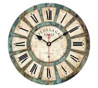 VIKMARI numeri silenzioso non ticchettio rustico orologio da parete in legno romani gara di casa orologi da parete decorativo stile rustico 14 inch