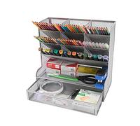 Vikmyer Organizer da Scrivania in Rete Scatola Portapenne Multifunzionale per Cancelleria da Tavolo per Scaffale Portaoggetti per Forniture Scolastiche da Casa