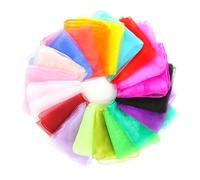 Vikrami lighting 20 Panni da giocoliere, Panni da Danza, Colori Colorati, Panni ritmici, per Attrezzi sensoriali, Danza, Giocoleria, 60 x 60 cm