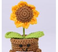 Vikrami lighting Regali di girasole lavorati a maglia, piccolo fatto a mano, mini supporto emotivo fatto a mano, girasole positivo, regalo portafortuna per le donne