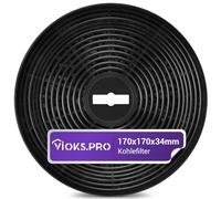 Viоks.pro Filtro a carbone per cappe aspiranti, diametro 170 mm, ricambio per filtro ai carboni attivi Oranier KSC 700, filtro ai carboni attivi per cappa aspirante Gorenje DKF2500, DKF500M / MAN Leo,