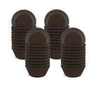 VIKSAUN 1000 pezzi carta per muffin Pirottini Cupcake Mini tazze di Carta Marrone Tazze del Muffin Piccole Tazze Pirottini Muffin, 1 * 0.75 in Cupcake Carta per matrimoni, compleanni, feste(Marrone)