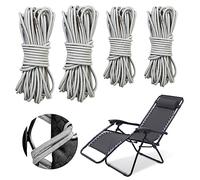 VIKSAUN 4 Pezzi sedia reclinabile Lacci di ricambio universali Corda Sedia elastici universali di ricambio senza gravità sedie reclinabili da giardino poltrone e Anti gravità (4 Pezzi)