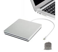 VikTck Superdrive - Unità DVD/CD esterna USB-C per laptop, USB3.0/Tipo-C CD/DVD masterizzatore DVD esterno, lettore DVD portatile per PC desktop Apple Mac Windows 11/10/8/7/XP Linux OS