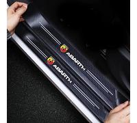 VIKTGBD 4 Pezzi Battitacco Auto per Abarth 695 595 500 500c 500s Competizione 124 Spider Punto, Protezione Soglia Portiera Adesivi in Fibra di Carbonio Accessori Interni,B