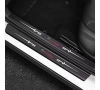 VIKTGBD 4 Pezzi Battitacco Auto per Citr-oen DS3 DS4 DS5 DS6 DS7 C1 C2 C3 C4 C5 C6 C8, Protezione Soglia Portiera Adesivi in Fibra di Carbonio Accessori Interni,A