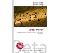 Viktor Meyer: Organic Chemistry, Inorganic Chemistry, Viktor Meyer Apparatus