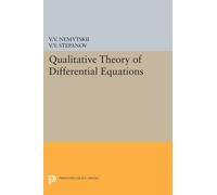 Viktor Vladimirovich Nemyt Qualitative Theory of Differential Equat (Tascabile)