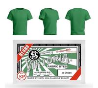 HOPS Viktoria - Colorante per tessuti, 10 g (38 verde), lavabile in lavatrice, per cotone, lino, seta, lana, viscosa, nylon, raso, legno, plastica