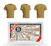 HOPS Colorante per tessuti, lavabile in lavatrice (15 beige scuro, 10 g), 59 colori: tintura per abbigliamento, colore tessile, metodi di tintura