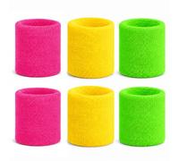VIKY 6 fasce tergisudore per il polso, per il fitness, per bambini e bambine, assorbenti, in cotone, per calcio, basket e tennis