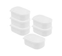 VIKY® Set di 6 contenitori per congelatori in plastica, piccoli, piccoli contenitori con coperchio, in plastica, con coperchio, piccoli, per conservare alimenti, freezer, senza BPA