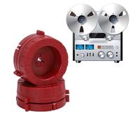 Vikye Adattatori per Hub NAB (1 paio), Base in Plastica con Serratura da 1,4 Pollici per Tas Cam, Studer, Registratori a Nastro Akai Reel-to-Reel (rosso)