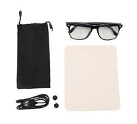 Vikye AI Smart Camera Occhiali, BT Incorporato in Microfono e Altoparlanti, AI Real - TRASTRAZIONE TEMPA, Occhiali da Riproduzione Musicale Adatti per Esterno e Interno