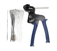 Vikye Attrezzo per Fascette in Metallo, Kit Pistola per Fascette in Acciaio Inossidabile, Set di Attrezzi da Taglio per Fascette di Fissaggio Regolabili per Impieghi Gravosi con