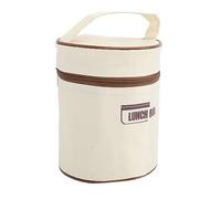 Vikye Contenitore per il Pranzo Isolato in Acciaio Inossidabile 304 Box Termico Portatile Rotondo con Borsa Termica, Contenitore per Alimenti a Prova di Perdite per Pranzi all'aperto per la Scuola