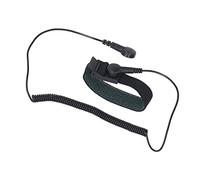 Vikye Crediti del Braccialetto di Prova Statico Manuale Manuale ESD con Filo di Terra per gli Addetti Alla Manutenzione di Dispositivi Elettronici PU + Materiale in Acciaio Inossidabile (BLACK)