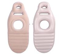 Vikye Cuscino per il Corpo Pieno con Buco della Pancia, Supporto per Sonno Gonfiabile con Foro della Pancia per Galleggiante in Piscina, Massaggio, Yoga (GRAY)