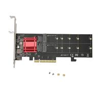 Vikye Doppio Adattatore M.2 PCIe NVMe, SSD a PCIe Compatibile con SSD M.2 PCIe NVMe Supporto NVMe SSD 2230 2242 2260 2280 22110