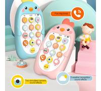 Vikye Giocattolo Educativo per Cellulare per Bambini con Pulsanti Colorati e Versi di Animali, Giocattolo per L'apprendimento Precoce per Ragazzi e Ragazze da 1 a 3 Anni, Materiale ABS (GREY)