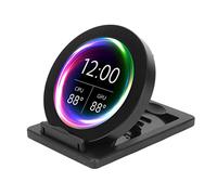 Vikye Modulo IPS LCD Rotondo da 2,8 Pollici, Display Secondario PC per Dati HDD RAM CPU PC AIDA64, Monitor Compatibile per Windows per Linux per RasPi