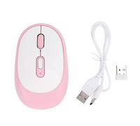 Vikye Mouse Wireless, Silenzioso 800 1600 2400 DPI, Portatile per Laptop, Operativo Mac, Ricevitore USB, ABS (PINK)