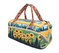 Vikye Spaziosa Borsa da Viaggio Trapuntata da Viaggio Dal Design Floreale Boho, Perfetta per le Avventure del Fine Settimana, il Campeggio e i Picnic in Famiglia, Resistente e Pieghevole