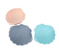 Vikye Stampo in Silicone Grande Conchiglia per Torta, Teglia da Forno a Forma di Conchiglia da 3 Pezzi e Vassoio per Cheesecake con Dettagli Intricati, per Crostata di Dessert con