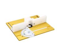 Vikye Tabella del Router - Piatto di Inserzione - Materiale in Lega di Alluminio Forte e Utilizzo della Scala Chiara per Fori Esatti e Installazione per L'elaborazione del Legno (GOLD)