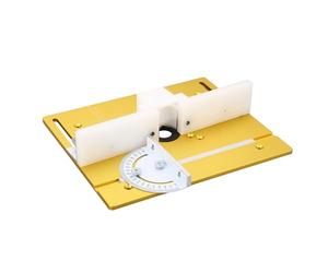 Vikye Tabella del Router - Piatto di Inserzione - Materiale in Lega di Alluminio Forte e Utilizzo della Scala Chiara per Fori Esatti e Installazione per L'elaborazione del Legno (GOLD)