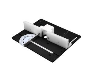 Vikye Tabella del Router - Piatto di Inserzione - Materiale in Lega di Alluminio Forte e Utilizzo della Scala Chiara per Fori Esatti e Installazione per L'elaborazione del Legno (BLACK)