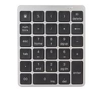Vikye Tastierino Numerico Bluetooth, Tastierino Numerico 28 Tasti Mini Tastierino Numerico Portatile Ultra Sottile Cablato, Tastierino Numerico Esterno in Lega di Alluminio (Grigio Scuro)
