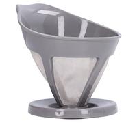 Vikye Versare Sopra il Gocciolatore per caffè, Filtro a Maglia Fine in Acciaio Inossidabile, Facile da Pulire, Portatile, per Viaggiare a Casa o in Ufficio (GREY)