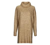 Vila Abito corto VICILIA ROLLNECK L/S KNIT TUNIC/SU in Beige EU S