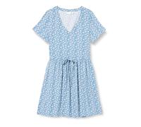Vila Abito Estivo da Donna Vilise Nua S/S con Scollo a V, Coronet Blue/AOP: nua Eggnog, 46