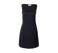 VILA - Vestito corto in raso nero con scollo a barchetta 34