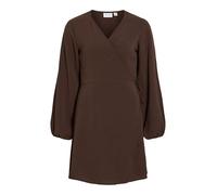 Vila Abito femminile con scollo a V VILOVIE corto, chicco di caffè, 44