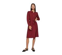 VILA - Abito Lungo al Ginocchio Manica Lunga Aperto Davanti Donna - - Dresses - Donna - Rosso - M