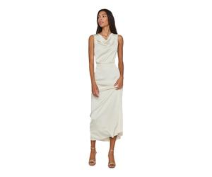 VILA - Abito Ravenna Waterfall Donna - - Dresses - Donna - Beige - XL